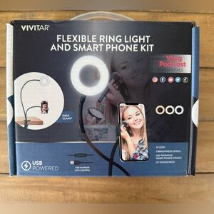 Vivitar Flexible Ring Light and Smartphone Kit - Black
